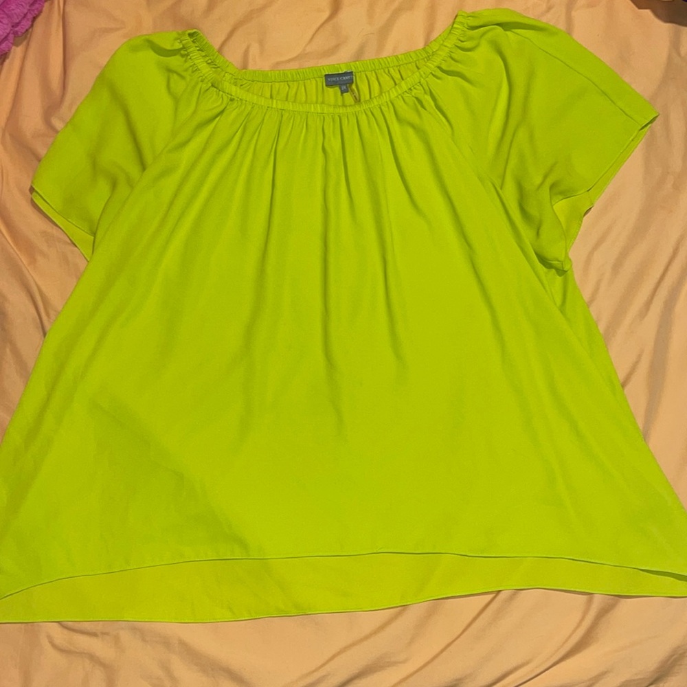 Lime Cold Shoulder Top